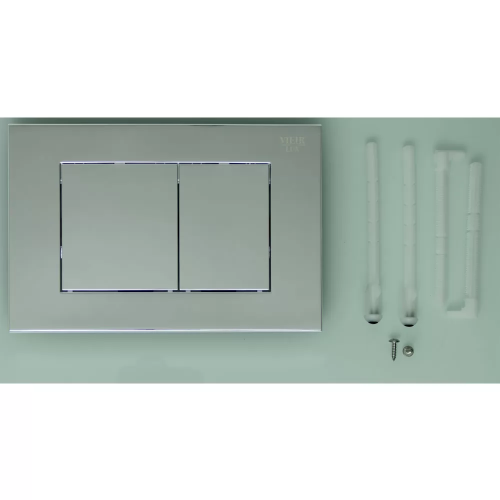 Кнопка для инсталляции VIEIR механические квадратные клавиши, хром фото в интернет-магазине САНТЕХСИТИ