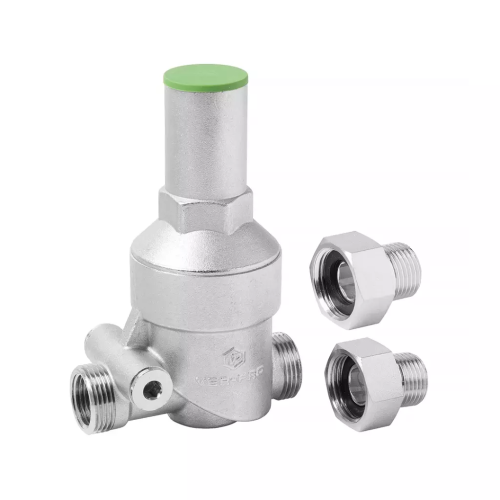 Редуктор давления VIEIR VP53 мембранный 1/2"(3/4") с выходом под манометр нар/нар р. фото в интернет-магазине САНТЕХСИТИ