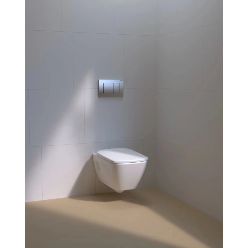 Система инсталляции для унитазов Geberit Duofix Delta 458.163.21.1 с кнопкой смыва хром квадрат фото в интернет-магазине САНТЕХСИТИ