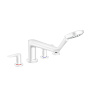 Hansgrohe Talis E Смеситель на борт ванны, на 4 отв, с ручным душем, излив 196мм, цвет: белый матовый фото в интернет-магазине САНТЕХСИТИ