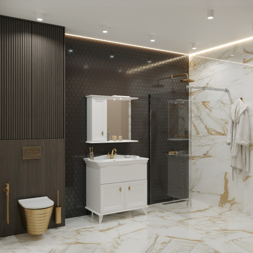 85 Зеркало-шкаф Retro 85 №2 фото в интернет-магазине САНТЕХСИТИ