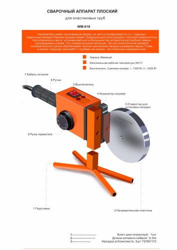 Паяльник TIM WM-16 1800 Вт 75-110 мм фото в интернет-магазине САНТЕХСИТИ