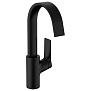 Hansgrohe Vivenis Смеситель для раковины, на 1 отв., с поворотным изливом, с донным клапаном, цвет: черный матовый фото в интернет-магазине САНТЕХСИТИ