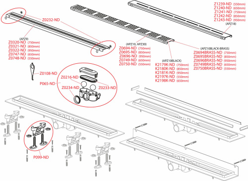 Трап для душа ALCAPLAST APZ10-550M фото в интернет-магазине САНТЕХСИТИ