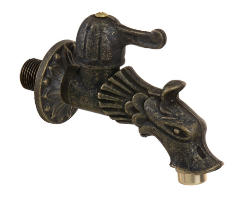 Кран SANTERA декор. с нос. шаровый "дракон" 1/2" фото в интернет-магазине САНТЕХСИТИ