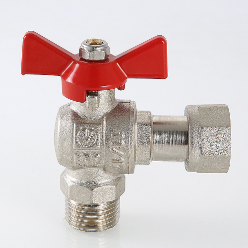 Кран шаровой угловой с накидной гайкой VALTEC 1/2" вн-нар фото в интернет-магазине САНТЕХСИТИ