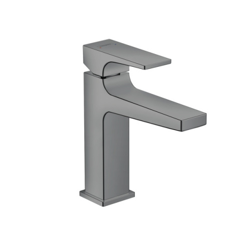 Hansgrohe Metropol Смеситель для раковины 110, на 1 отв, с донным клапаном, излив 135мм, цвет: шлифованный черный хром фото в интернет-магазине САНТЕХСИТИ