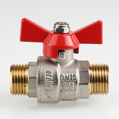 Кран шаровый VALTEC 3/4" нар.-нар. рукоятка бабочка фото в интернет-магазине САНТЕХСИТИ