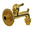 Кран SANTERA декор. с нос. Антик "золото" 1/2" фото в интернет-магазине САНТЕХСИТИ