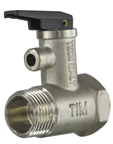 Клапан предохранительный для бойлера TIM с ручкой 1/2" 7bar фото в интернет-магазине САНТЕХСИТИ