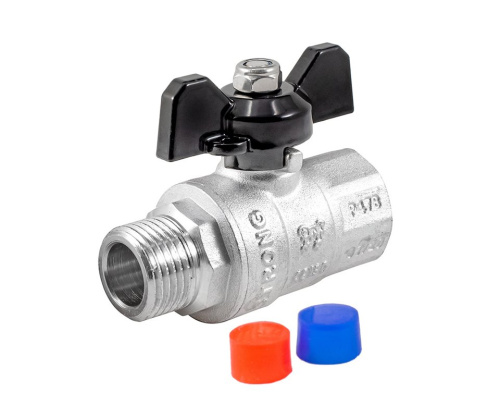Кран шаровый PROFACTOR STRONG 1/2" вн.-нар. бабочка  фото в интернет-магазине САНТЕХСИТИ