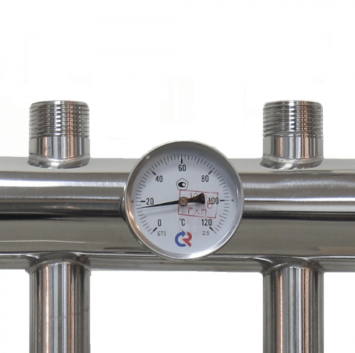 Коллектор с гидроразделителем ПРОКСИТЕРМ из нерж. стали GSK 40-3 120 кВт 3 контур фото в интернет-магазине САНТЕХСИТИ