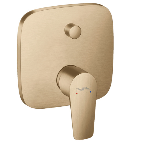 Hansgrohe Talis E Смеситель для ванны, встраиваемый, с переключателем потоков, внешняя часть, цвет: шлифованная бронза фото в интернет-магазине САНТЕХСИТИ