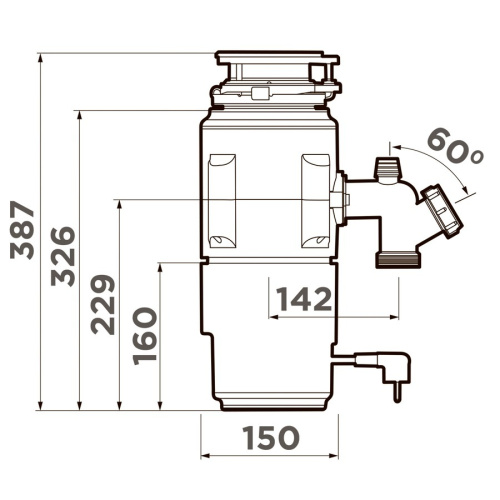 Пневмокнопка для измельчителя пищевых отходов VIEIR черный матовый (100) фото в интернет-магазине САНТЕХСИТИ