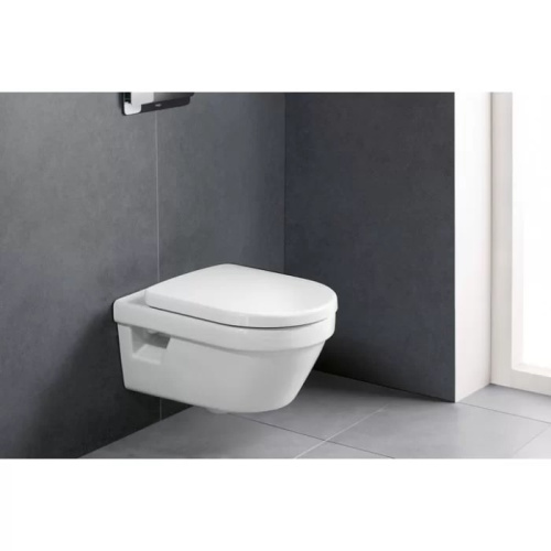 Villeroy&Boch Architectura Унитаз подвесной 370*530*330, безободковый, в комплекте сиденье c микролифтом, цвет альпийский белый фото в интернет-магазине САНТЕХСИТИ