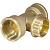 Резьбовой фитинг TIM Тройник с переходом на нар.р (латун.)  1/2" вн/нар/вн фото в интернет-магазине САНТЕХСИТИ
