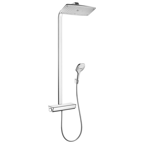 Hansgrohe Raindance E Душевая система: смеситель термостатический, верхний душ 36х19см, ручной душ, шланг, цвет: хром фото в интернет-магазине САНТЕХСИТИ