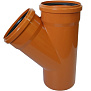 Канализация SINIKON НПВХ (оранж.цв, наружняя) Тройник 110х110х45 фото в интернет-магазине САНТЕХСИТИ