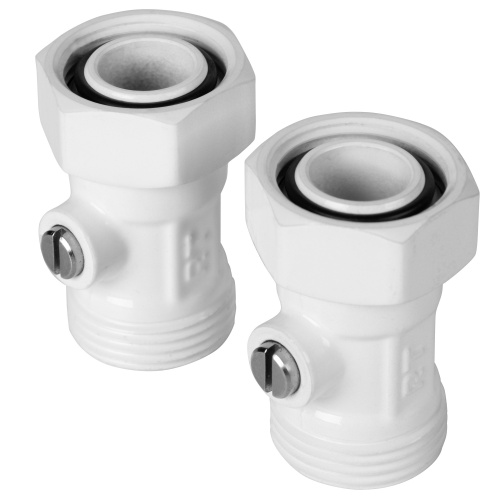 Набор нижнего подключения Royal Thermo прямой раздельный 3/4х3/4ЕК (белый) фото в интернет-магазине САНТЕХСИТИ