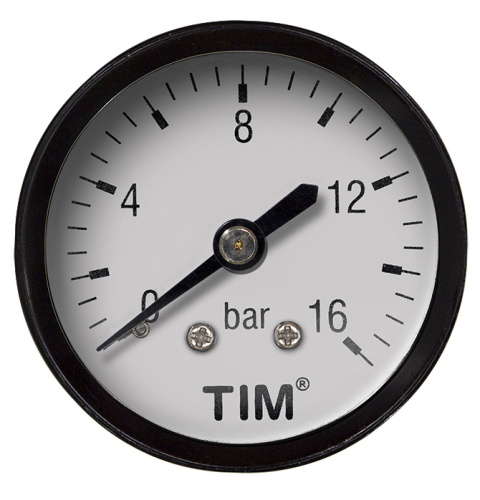 Манометр TIM 50мм горизонтальный на 16bar фото в интернет-магазине САНТЕХСИТИ