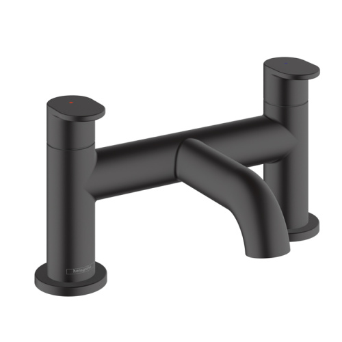 Hansgrohe Vernis Blend Смеситель для ванны, на 2 отв., цвет: матовый черный фото в интернет-магазине САНТЕХСИТИ