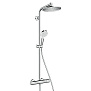 Hansgrohe Crometta S Душевой комплект: смеситель термостатический, верхний душ, ручной душ, штанга для душа, цвет: хром фото в интернет-магазине САНТЕХСИТИ