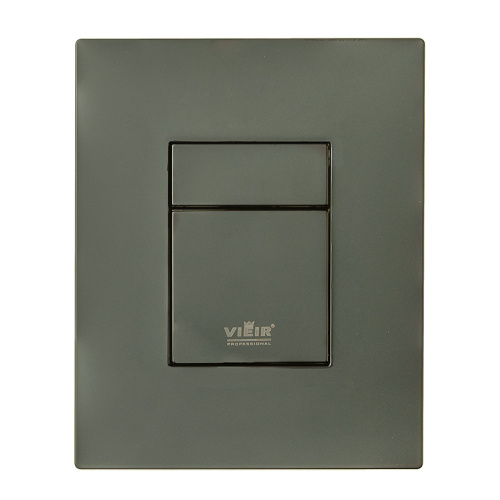 Кнопка для инсталляции VIEIR с пневматическим смывным клапаном, графит фото в интернет-магазине САНТЕХСИТИ