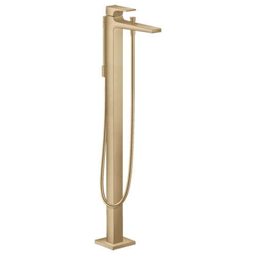 Hansgrohe Metropol Смеситель для ванны, напольный, с ручным душем, излив: 23.5см, цвет: шлифованная бронза фото в интернет-магазине САНТЕХСИТИ