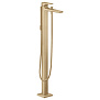 Hansgrohe Metropol Смеситель для ванны, напольный, с ручным душем, излив: 23.5см, цвет: шлифованная бронза фото в интернет-магазине САНТЕХСИТИ