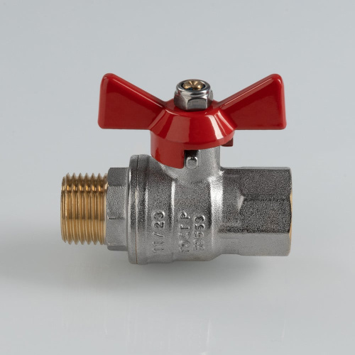 Кран шаровый VALTEC ГОСТ 1/2" вн.-нар. рукоятка бабочка фото в интернет-магазине САНТЕХСИТИ