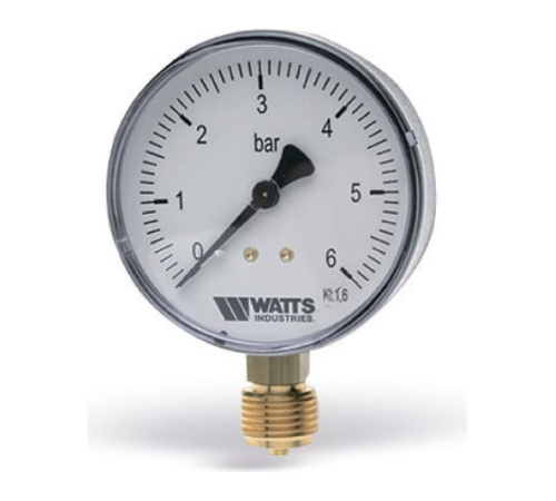 Манометр WATTS F+R200(MDR) радиальный  63 мм 10 бар фото в интернет-магазине САНТЕХСИТИ