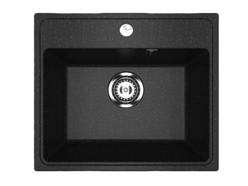 Мойка композит.Practik PR-M 490-004 ПРЯМОУГОЛЬНАЯ черный оникс 490*420*190 без сифона фото в интернет-магазине САНТЕХСИТИ