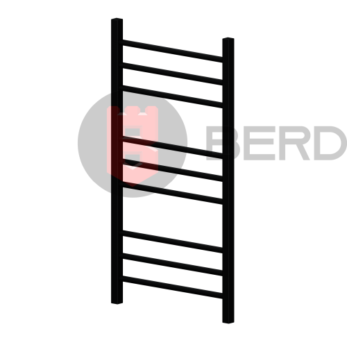 Полотенцесушитель цв. черный мат. X1 50х80 фото в интернет-магазине САНТЕХСИТИ