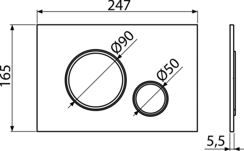 Кнопка управления ALCAPLAST для инсталляции, белый-мат/xром-глянец фото в интернет-магазине САНТЕХСИТИ