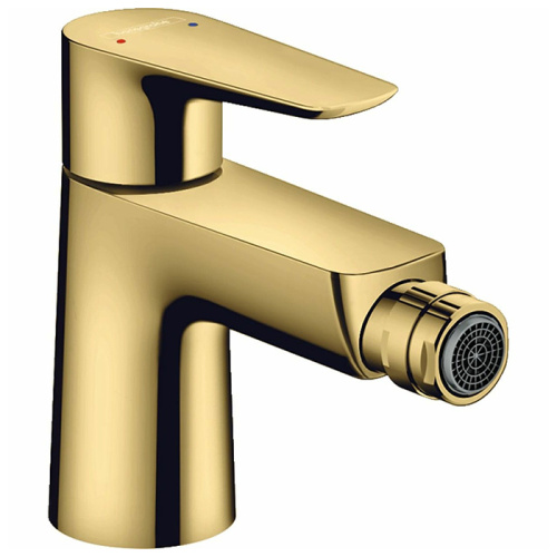 Hansgrohe Talis E Смеситель для биде, 1 отв., с донным клапаном, цвет: полированное золото фото в интернет-магазине САНТЕХСИТИ