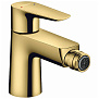 Hansgrohe Talis E Смеситель для биде, 1 отв., с донным клапаном, цвет: полированное золото фото в интернет-магазине САНТЕХСИТИ