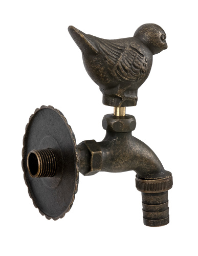 Кран SANTERA декор. с нос. Голубь "бронза" 1/2" фото в интернет-магазине САНТЕХСИТИ