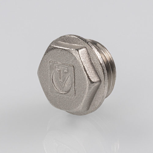 Резьбовой фитинг VALTEC Заглушка (пробка) с уплотнением 1/2" нар. фото в интернет-магазине САНТЕХСИТИ