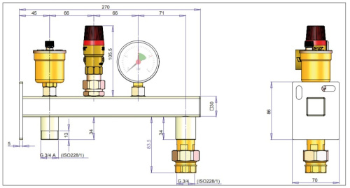 Группа безопасноти котла WATTS настенная GAG/MR20 3/4 3бара (сталь) 0606112 10017885 фото в интернет-магазине САНТЕХСИТИ