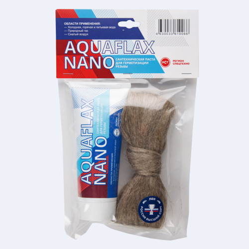 Уплoтнитeльная пaста для льна AQUAFLAX NANO 270г +40гр лён фото в интернет-магазине САНТЕХСИТИ