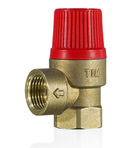 Клапан предохранительный TIM 1/2" вр/вр  1.5bar фото в интернет-магазине САНТЕХСИТИ