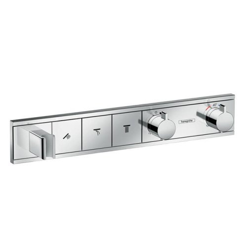 Hansgrohe RainSelect Смеситель для душа, встраиваемый, термостат на 3 переключателя, внешняя часть, цвет: хром фото в интернет-магазине САНТЕХСИТИ