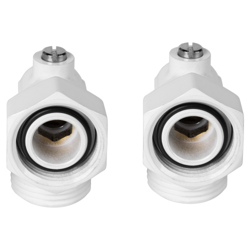 Набор нижнего подключения Royal Thermo угловой раздельный 3/4х3/4ЕК (белый) фото в интернет-магазине САНТЕХСИТИ