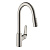 Hansgrohe Focus Кухонный смеситель, на 1 отв., с выдвижным изливом, изилв: 22см., цвет: полированная сталь фото в интернет-магазине САНТЕХСИТИ