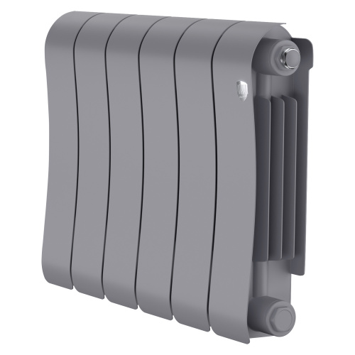 Радиатор биметаллический Royal Thermo Infinity 300 Silver Satin - 6 секц. фото в интернет-магазине САНТЕХСИТИ