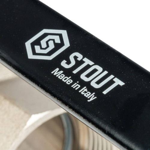 Кран шаровый STOUT 11/2" вн.-нар. стальная рукоятка фото в интернет-магазине САНТЕХСИТИ