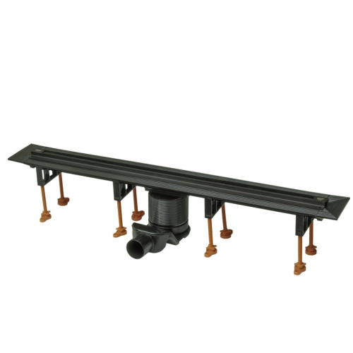 Трап для душа VIEIR DL120B с гидрозатвором графит 300-1200мм фото в интернет-магазине САНТЕХСИТИ