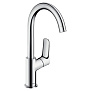 Hansgrohe Logis, Смеситель для раковины, поворотный излив, с донным клапаном, Цвет: хром фото в интернет-магазине САНТЕХСИТИ