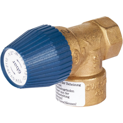 Предохранительный клапан для систем водоснабжения 6 бар 1/2"х3/4" (477.162) STOUT фото в интернет-магазине САНТЕХСИТИ