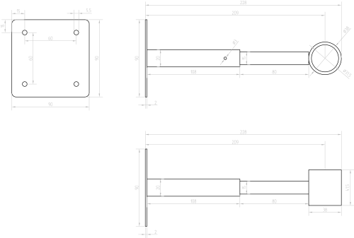 Кронштейн для расширительного бака АКВАБРАЙТ 1" фото в интернет-магазине САНТЕХСИТИ